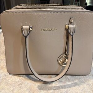 Michael Kors Beige Leather Satchel